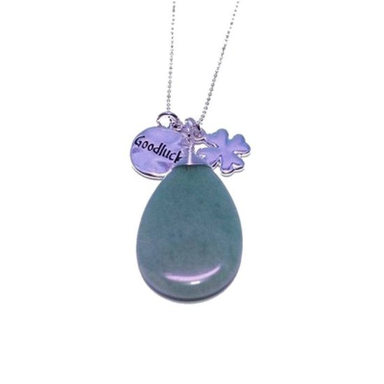 Aventurine Gemstone Necklace for Good Luck - Click Image to Close