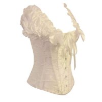 Bridal Corset Steel Boned Ivory with Sleeves