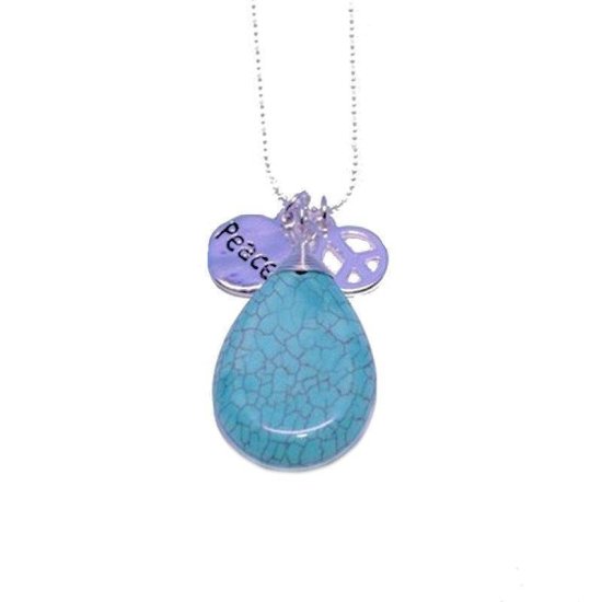 Turquoise Gemstone Necklace for Peace - Click Image to Close