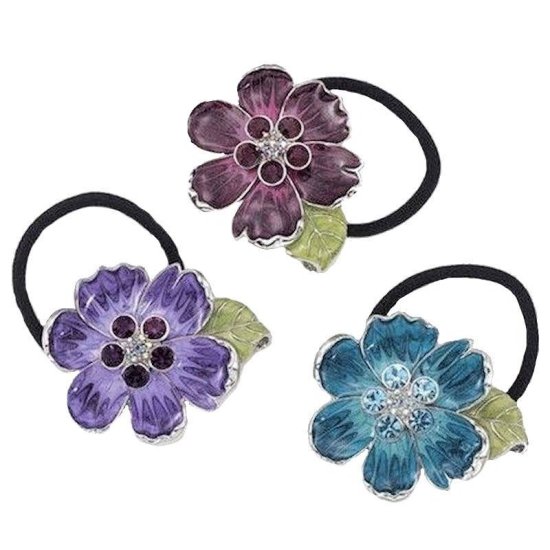 Ponytail Holder Dogwood Flower - Click Image to Close