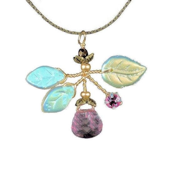 Pendant Necklace Pomegranate Bouquet Fairy - Click Image to Close