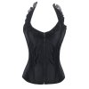 Corset Black in Halter Style with Key Charm