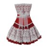 Steel Boned Corset Set Red Valentine Top and Skirt