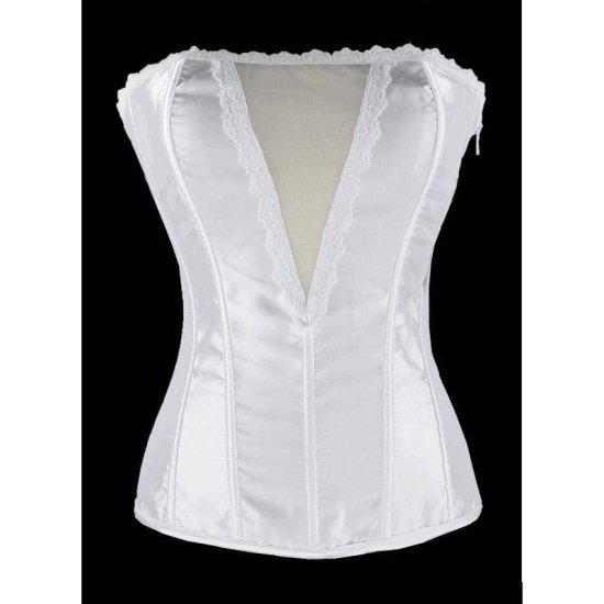 Bridal Corset White with Window View Bodice - Click Image to Close