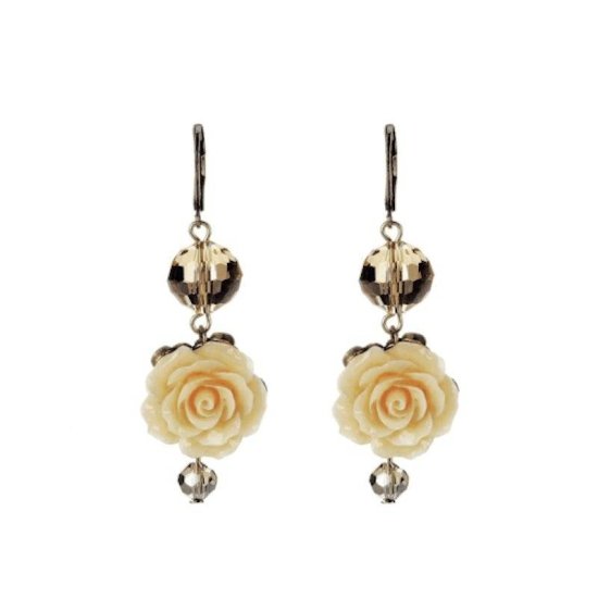 Earrings Elegant Flower Charm - Click Image to Close