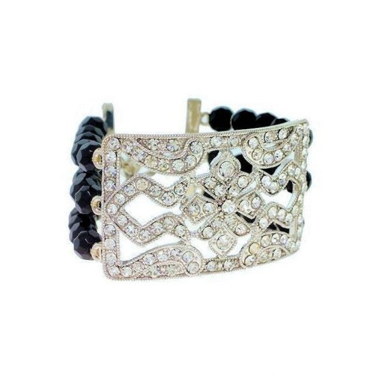 Bracelet Victorian Goddess Beaded Bangle - Click Image to Close