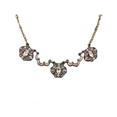 Necklace Cat Eye Opals and Crystals