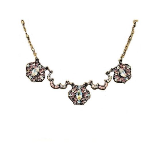 Necklace Cat Eye Opals and Crystals - Click Image to Close