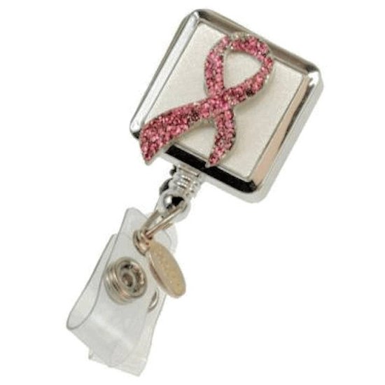 Badge Holder Pink Ribbon - Click Image to Close