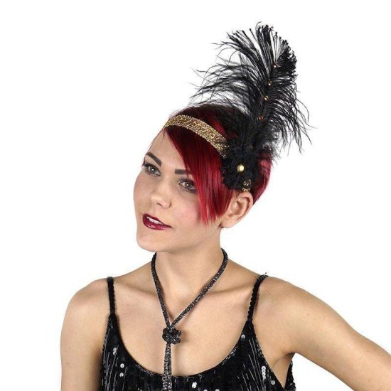 Feather Headband Flapper Style - Click Image to Close