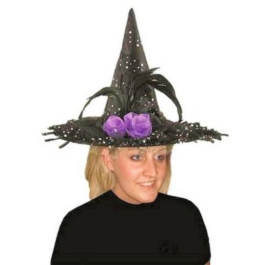 Witch Hat for Halloween in Polka Dot Sparkle Design