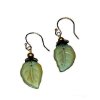 Earrings Olivine Leaf Drop