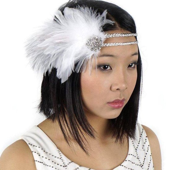 Feather Headband Vintage Style - Click Image to Close