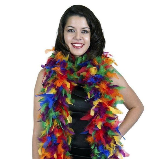 Feather Boa Party Color Luxuriously Thick - Click Image to Close