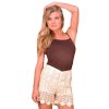 Shorts Ivory Crocheted Lace