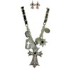 Jewelry Set Charmed Crosses Necklace and Earrings