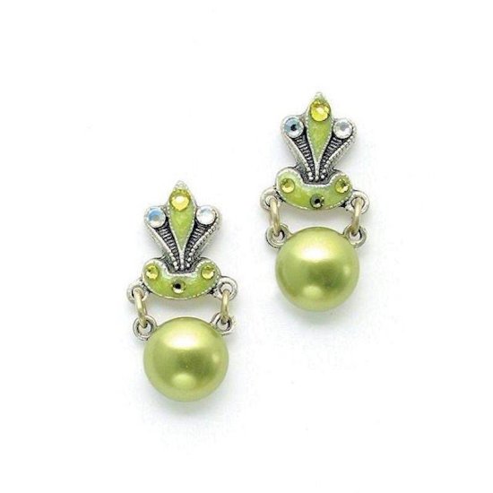 Earrings Pearls, Crystals and Opal - Click Image to Close