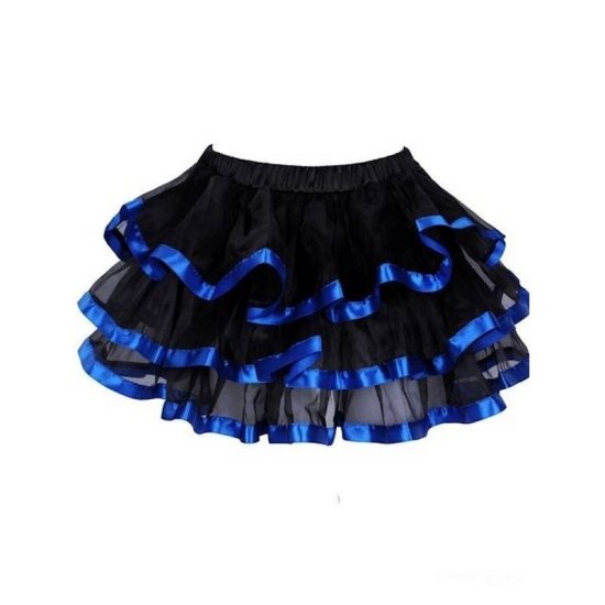 Skirt Short Tiered Chiffon with a Touch of Color Ribbon Edges - Click Image to Close