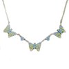 Butterfly Necklace Opal Gemstones and Crystals