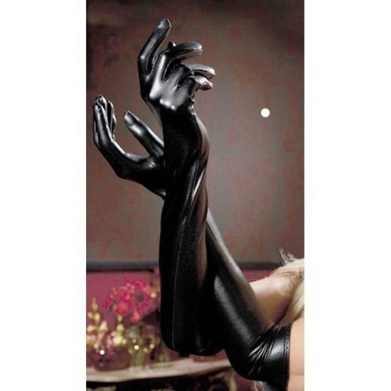 Gloves Elegantly Long Lady Metallica Full Gloves Sensual Style - Click Image to Close