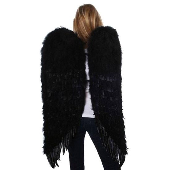Feather Wings Black 38.5 Inches Tall - Click Image to Close