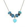 Beaded Necklace Blue Ice Sparkle