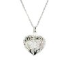 Pendant Necklace Silver Filigree Heart