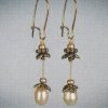 Earrings Pink Pearl Drop