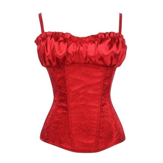 Corset Red with Padded Bodice - Click Image to Close
