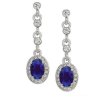 Earrings Elegant Blue Titanic Sparkle