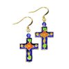 Earrings Beaded Cross