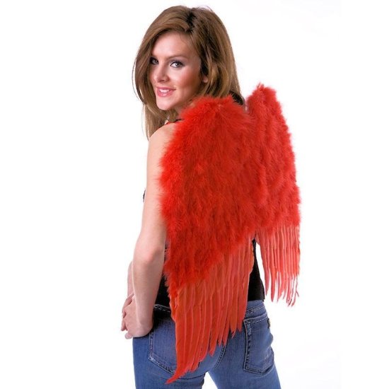 Feather Wings Red 23.5 Inches Tall - Click Image to Close