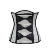 Underbust Corset White with Black Trim