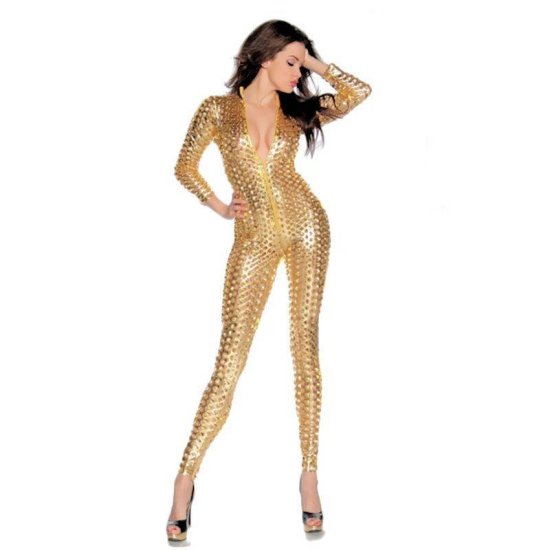Body Suit Lingerie Golden Sensual Maiden