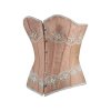 Corset Blush Color with Lace Trim