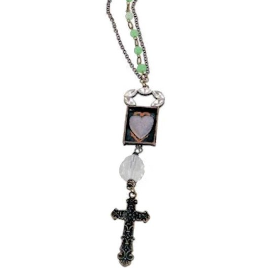 Pendant Necklace Cross My Heart - Click Image to Close
