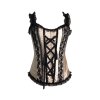 Corset Gold with Black Lace Trim