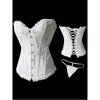 Bridal Corset White with Front Busk Closures