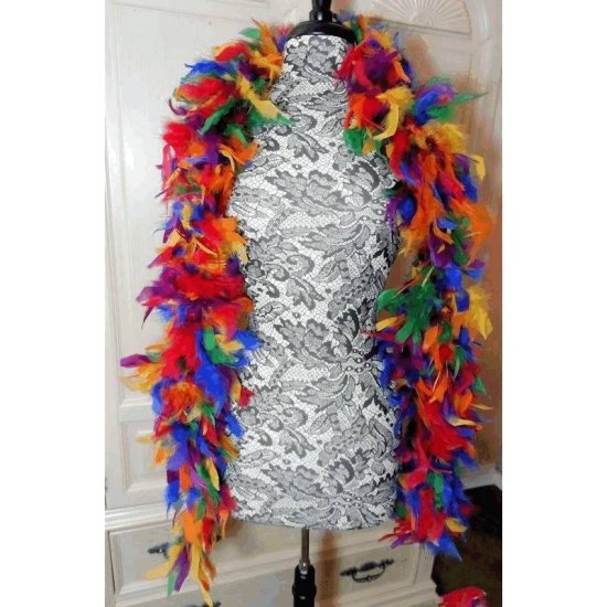 Feather Boa Party Color Luxuriously Thick - Click Image to Close