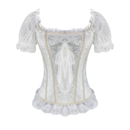 Bridal Corset White with Sleeves