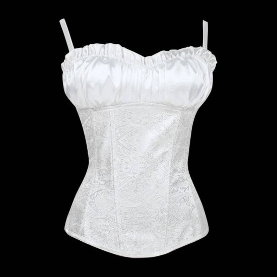 Bridal Corset White with Padded Bodice - Click Image to Close