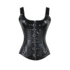 Corset Black Spandex with Glittering Crystals