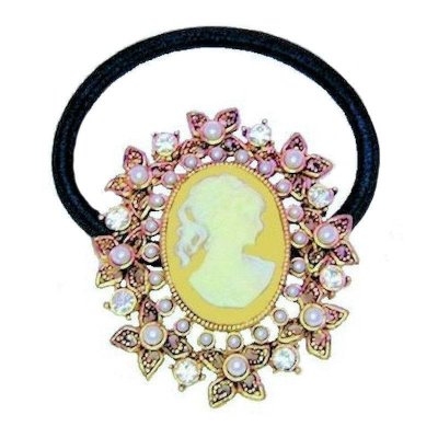 Ponytail Holder Vintage Cameo