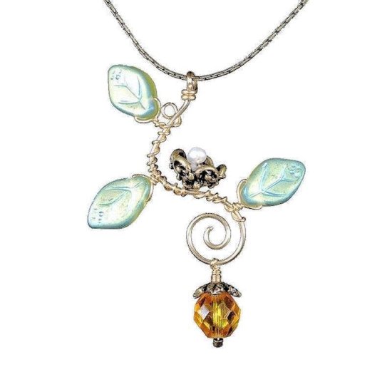 Pendant Necklace Topaz Drop Nest - Click Image to Close