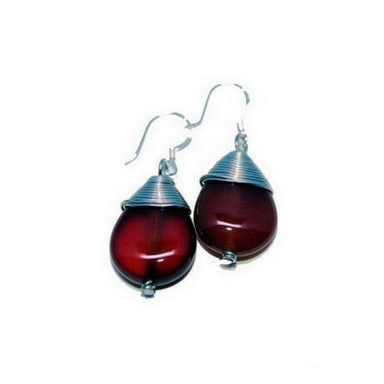 Earrings Carnelian Gemstone - Click Image to Close