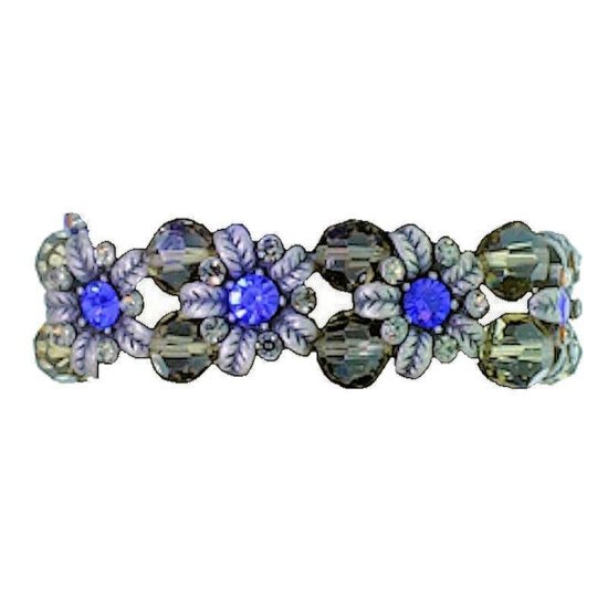 Bracelet Blue Flower Delight - Click Image to Close