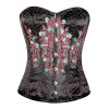 Steel Boned Corset Black Hand Beaded Design