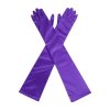 Gloves Purple Satin Long and Glamorous