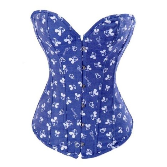 Corset Blue with Disney Designs - Click Image to Close