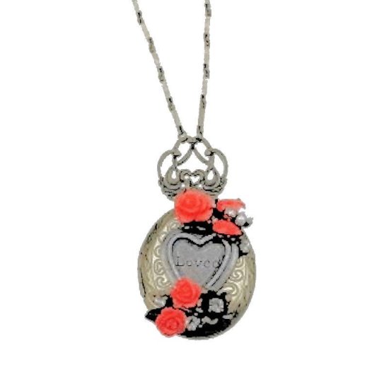 Pendant Necklace Love Charm Locket - Click Image to Close